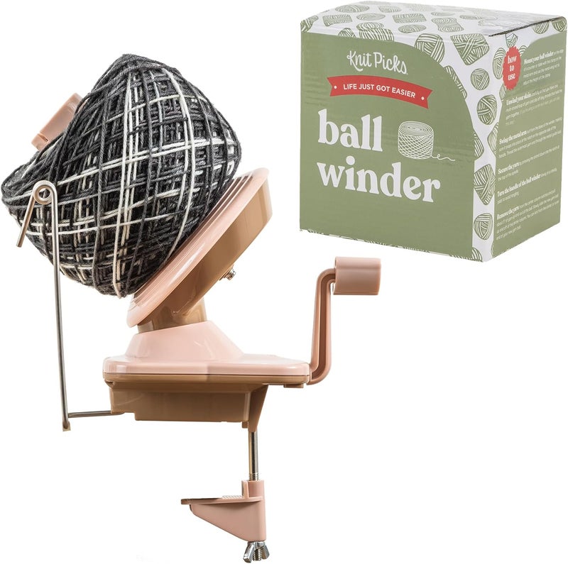 KnitPicks Yarn Ball Winder for Knitting and Crocheting (Dusty Rose) - Image 1